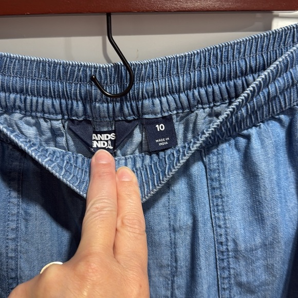 Lands End Size 10 Casual Blue Drawstring Pants - Picture 5 of 9